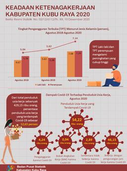 The Open Unemployment Rate (TPT) Of Kubu Raya Regency Is 7.14 Percent In 2020